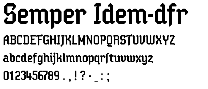 Semper Idem-DFr font